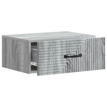 Wandmontierter Nachttisch Graues Sonoma 49 x 34,5 x 20 cm