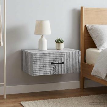 Wandmontierter Nachttisch 2 Stk. Sonoma-Grau 49 x 34,5 x 20 cm