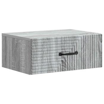 Wandmontierter Nachttisch 2 Stk. Sonoma-Grau 49 x 34,5 x 20 cm