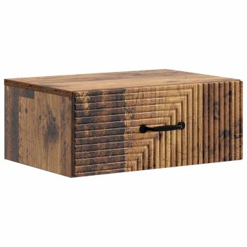 Wandmontierter Nachttisch Altholz 49 x 34,5 x 20 cm