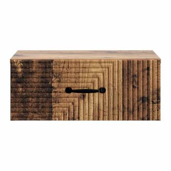 Wandmontierter Nachttisch Altholz 49 x 34,5 x 20 cm