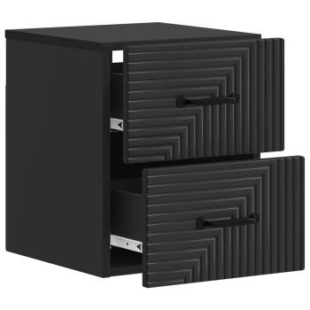 Wandmontierter Nachttisch Schwarz 34,5 x 33 x 40 cm