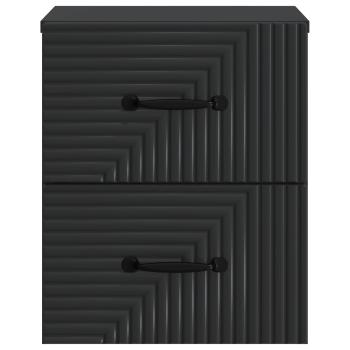 Wandmontierter Nachttisch Schwarz 34,5 x 33 x 40 cm
