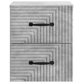 Wandmontierter Nachttisch Betongrau 34,5 x 33 x 40 cm