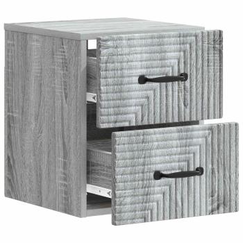 Wandmontierter Nachttisch Graues Sonoma 34,5 x 33 x 40 cm