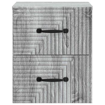 Wandmontierter Nachttisch Graues Sonoma 34,5 x 33 x 40 cm
