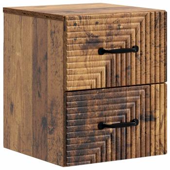 Wandmontierter Nachttisch Altholz 34,5 x 33 x 40 cm