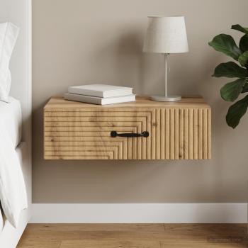 ARDEBO.de - Wandmontierter Beistelltisch 59 x 34,5 x 17 cm Holzwerkstoff
