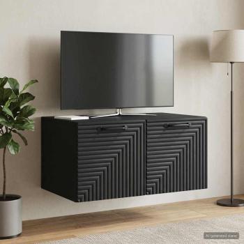 ARDEBO.de - Wandmontierter TV-Schrank Schwarz 59,5 x 41 x 30 cm