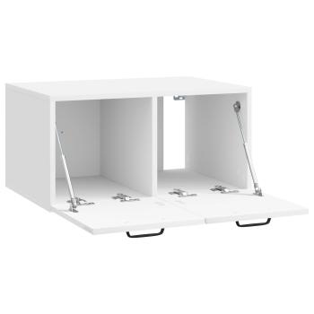 Wandmontierter TV-Schrank Hochglanz Weiß 59,5 x 41 x 30 cm