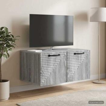 ARDEBO.de - Wandmontierter TV-Schrank Graues Sonoma 59,5 x 41 x 30 cm