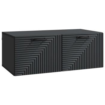 Wandmontierter TV-Schrank Schwarz 78,5 x 41 x 30 cm