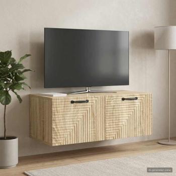 ARDEBO.de - Wandmontierter TV-Schrank Sonoma-Eiche 78,5 x 41 x 30 cm