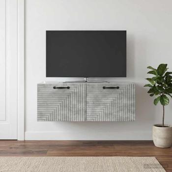 ARDEBO.de - Wandmontierter TV-Schrank Betongrau 78,5 x 41 x 30 cm