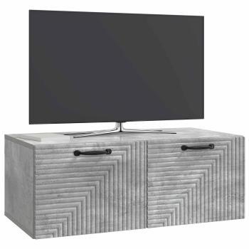Wandmontierter TV-Schrank Betongrau 78,5 x 41 x 30 cm