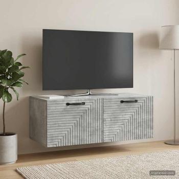 Wandmontierter TV-Schrank Betongrau 78,5 x 41 x 30 cm