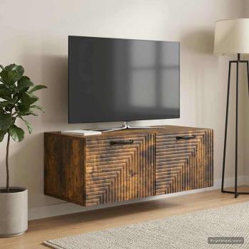 ARDEBO.de - Wandmontierter TV-Schrank Geräucherte Eiche 78,5 x 41 x 30 cm