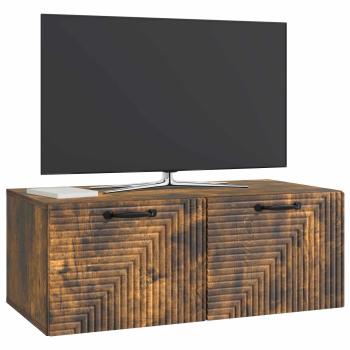 Wandmontierter TV-Schrank Geräucherte Eiche 78,5 x 41 x 30 cm