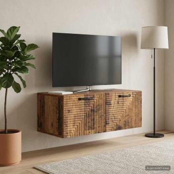 ARDEBO.de - Wandmontierter TV-Schrank Altholz 78,5 x 41 x 30 cm