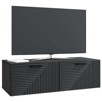 Wandmontierter TV-Schrank Schwarz 98 x 41 x 30 cm Holzwerkstoff
