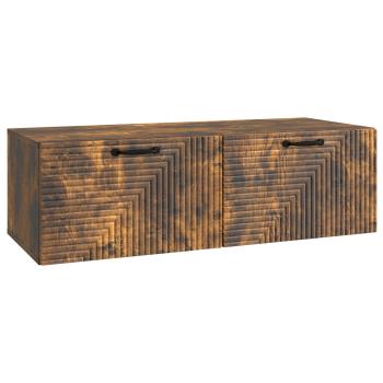 Wandmontierter TV-Schrank Geräucherte Eiche 98 x 41 x 30 cm