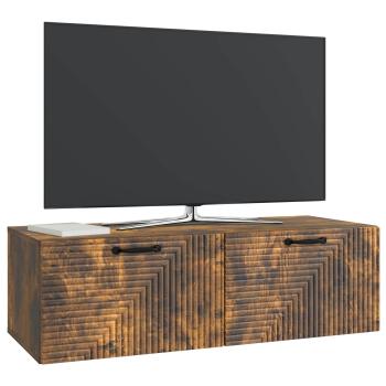 Wandmontierter TV-Schrank Geräucherte Eiche 98 x 41 x 30 cm