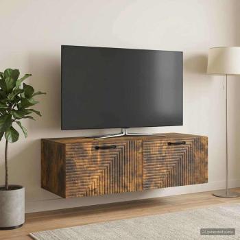 Wandmontierter TV-Schrank Geräucherte Eiche 98 x 41 x 30 cm