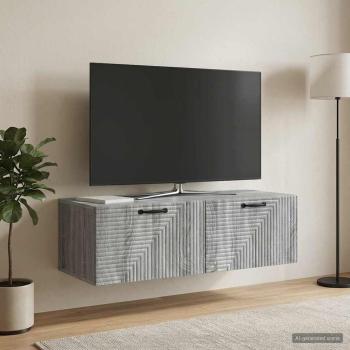 ARDEBO.de - Wandmontierter TV-Schrank 98 x 41 x 30 cm Graues Sonoma