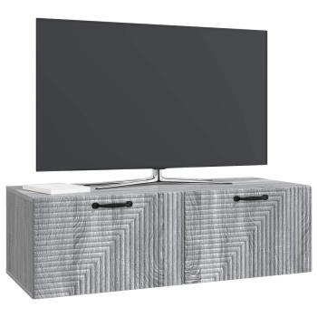 Wandmontierter TV-Schrank 98 x 41 x 30 cm Graues Sonoma