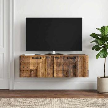 ARDEBO.de - Wandmontierter TV-Schrank Altholz 98 x 41 x 30 cm Holzwerkstoff