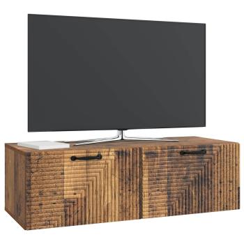 Wandmontierter TV-Schrank Altholz 98 x 41 x 30 cm Holzwerkstoff