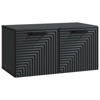 Wandmontierter TV-Schrank Schwarz 59,5 x 31 x 30 cm