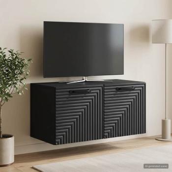 Wandmontierter TV-Schrank Schwarz 59,5 x 31 x 30 cm