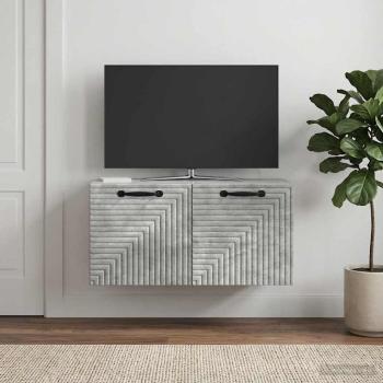 ARDEBO.de - Wandmontierter TV-Schrank Betongrau 59,5 x 31 x 30 cm