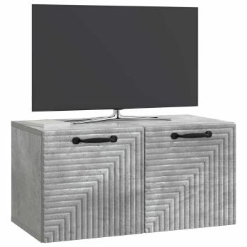 Wandmontierter TV-Schrank Betongrau 59,5 x 31 x 30 cm