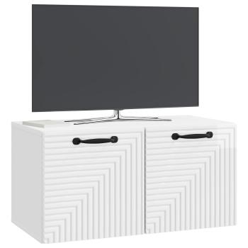 Wandmontierter TV-Schrank Hochglanz Weiß 59,5 x 31 x 30 cm