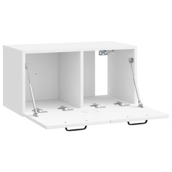 Wandmontierter TV-Schrank Hochglanz Weiß 59,5 x 31 x 30 cm