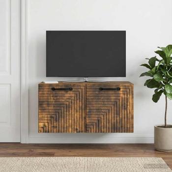 Wandmontierter TV-Schrank Geräucherte Eiche 59,5 x 31 x 30 cm
