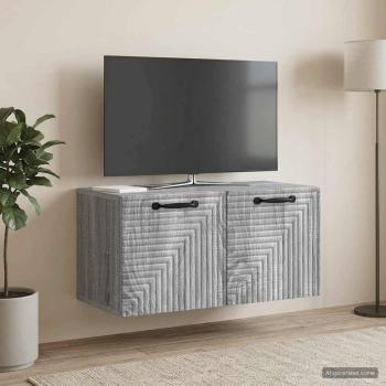 ARDEBO.de - Wandmontierter TV-Schrank Graues Sonoma 59,5 x 31 x 30 cm