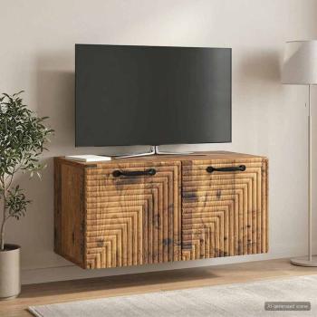 ARDEBO.de - Wandmontierter TV-Schrank Altholz 59,5 x 31 x 30 cm