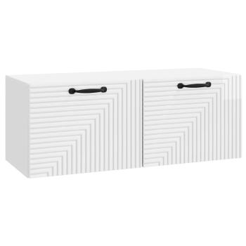 Wandmontierter TV-Schrank Hochglanz Weiß 78,5 x 31 x 30 cm