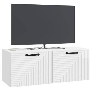 Wandmontierter TV-Schrank Hochglanz Weiß 78,5 x 31 x 30 cm