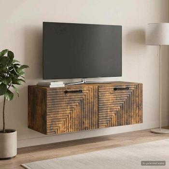 ARDEBO.de - Wandmontierter TV-Schrank Geräucherte Eiche 78,5 x 31 x 30 cm