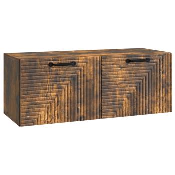 Wandmontierter TV-Schrank Geräucherte Eiche 78,5 x 31 x 30 cm