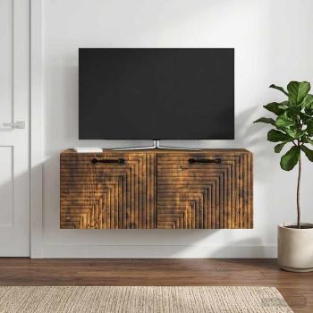 Wandmontierter TV-Schrank Geräucherte Eiche 78,5 x 31 x 30 cm