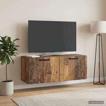 ARDEBO.de - Wandmontierter TV-Schrank Altholz 78,5 x 31 x 30 cm