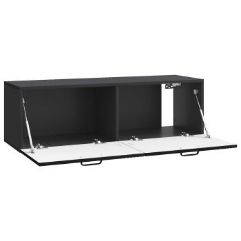 Wandmontierter TV-Schrank Schwarz 98 x 31 x 30 cm Holzwerkstoff
