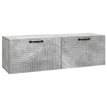Wandmontierter TV-Schrank Betongrau 98 x 31 x 30 cm