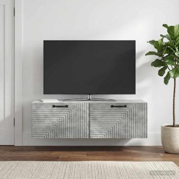 Wandmontierter TV-Schrank Betongrau 98 x 31 x 30 cm