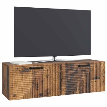 Wandmontierter TV-Schrank Altholz 98 x 31 x 30 cm Holzwerkstoff